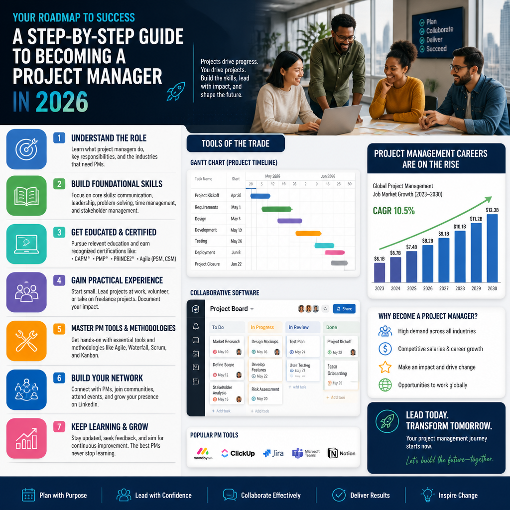 Featured image for Step-By-Step Route to Project Management Careers in 2026